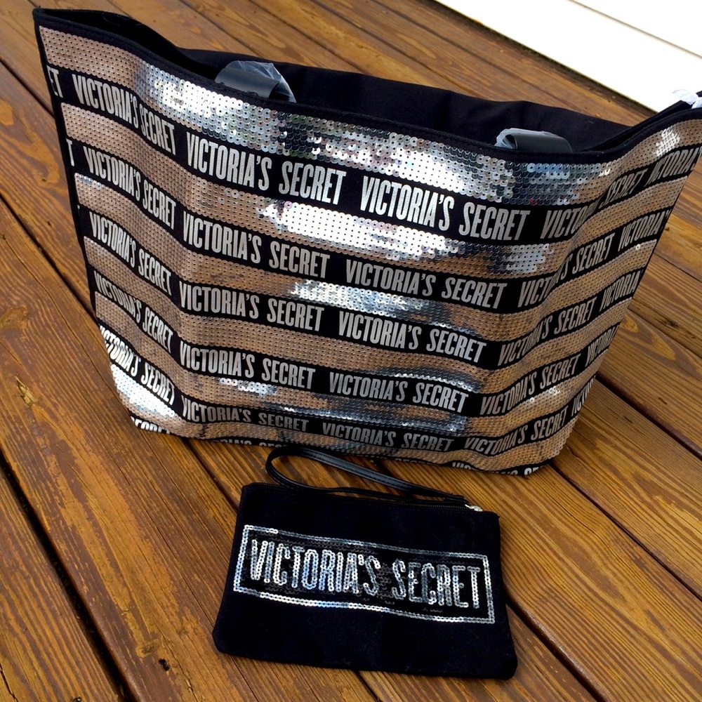 Beautiful 2-Piece Victoria’s Secret Sequin Totes
